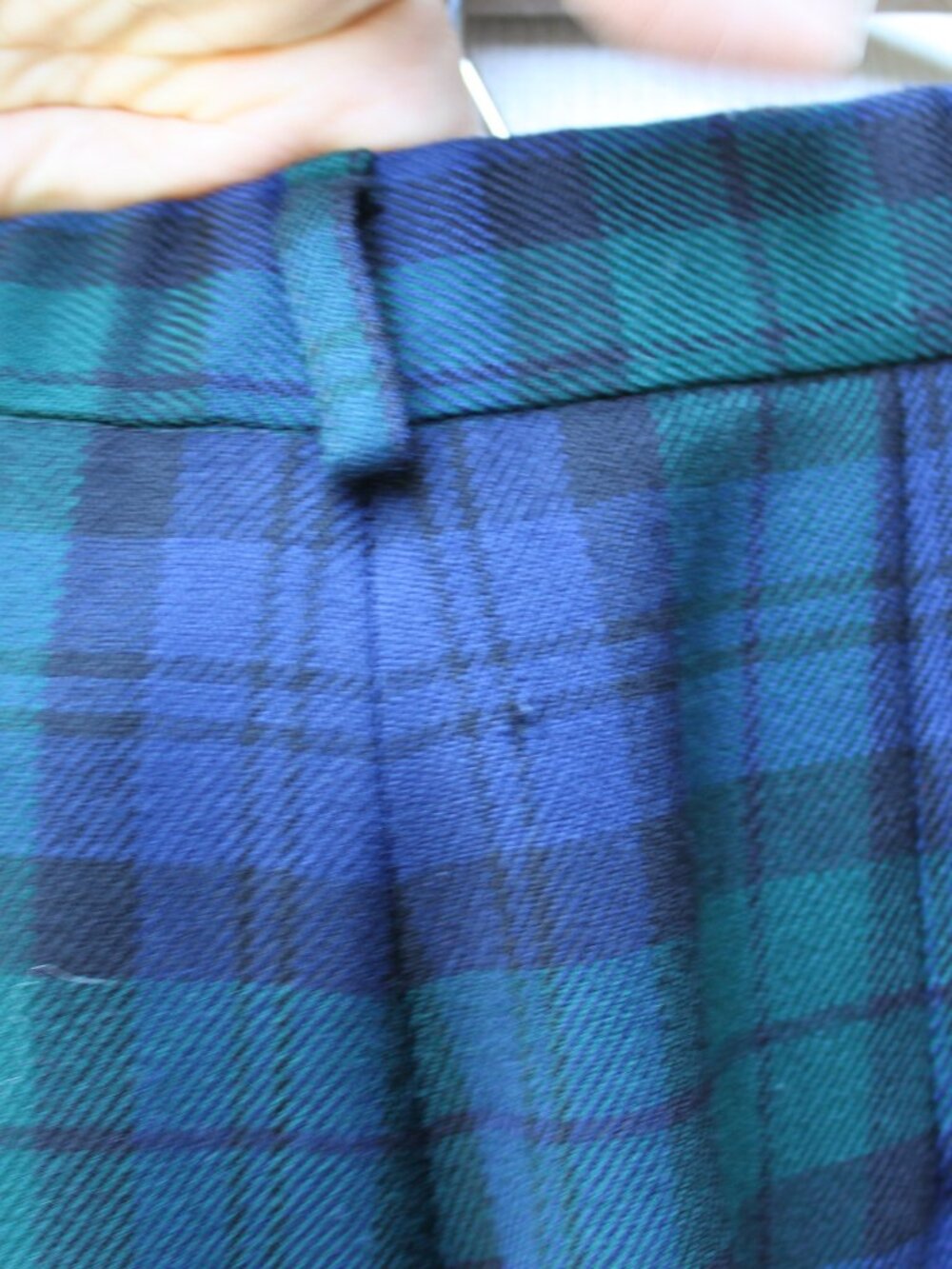 Vintage Pendleton Wool Plaid Pants Black Watch Tartan High Waist 10 - Picture 5 of 6
